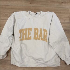 The Bar White and Tan Sweatshirt